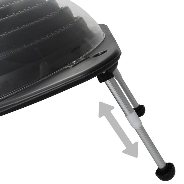 vidaXL soldrevet poolopvarmer 75 x 75 x 36 cm HDPE aluminium