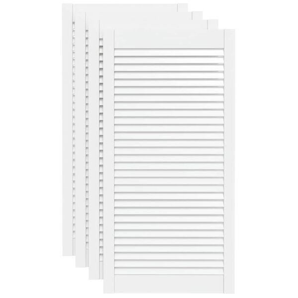 vidaXL skabsl&aring;ger 4 stk. 99,3x49,4 cm lameldesign massivt fyr hvid
