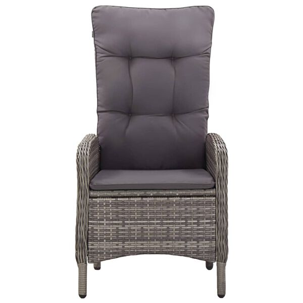 vidaXL loungesæt til haven 11 dele polyrattan grå