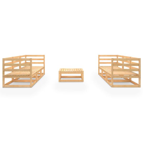 vidaXL lounges&aelig;t til haven 7 dele massivt fyrretr&aelig;