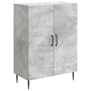 vidaXL Sideboard Betongr&aring; 66 x 34,5 x 89,5 cm Konstrueret tr&aelig;