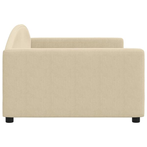 vidaXL daybed 100x200 cm stof cremefarvet