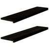 vidaXL trappem&aring;tter 2 stk. brunsort 110x30x2 cm massivt egetr&aelig;