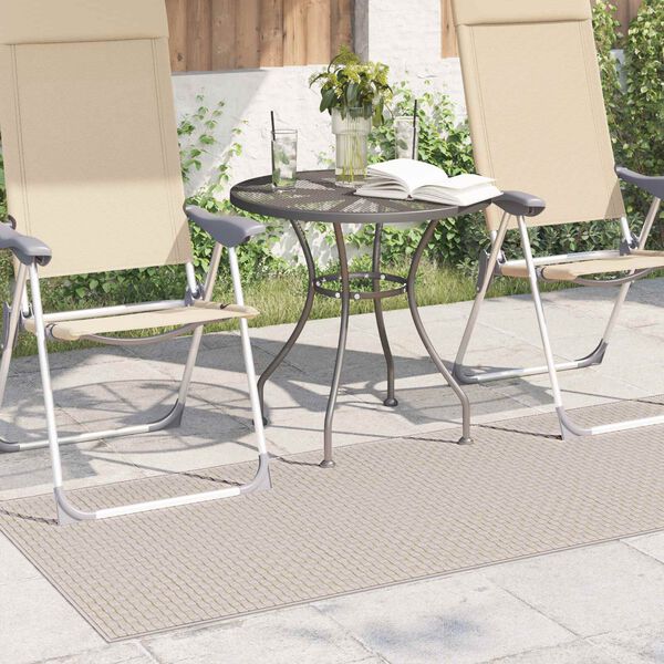 vidaXL Omr&aring;det&aelig;pper Rektangul&aelig;r HUARTE Creme 150 x 80 cm Polyester