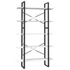 vidaXL bogreol med 5 hylder 100x30x175 cm massivt fyrretr&aelig; hvid