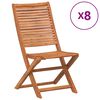 vidaXL Klapstole 8 stk. 51x66x95 cm Massivt tr&aelig; akacie