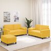 vidaXL sofas&aelig;t 3 dele med pyntepuder og hynder velour gul