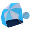 vidaXL strandparasol/strandtelt 180 cm stof bl&aring; og hvid