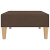 vidaXL 2-personers sovesofa med fodskammel stof brun