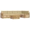 vidaXL Udend&oslash;rs sofagruppe 6 stk. 5-personers Hvid og Beige Polyester