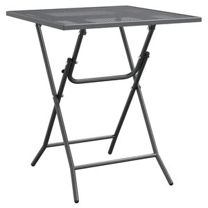 vidaXL havebord 60x60x72 cm str&aelig;kmetalnet antracitgr&aring;