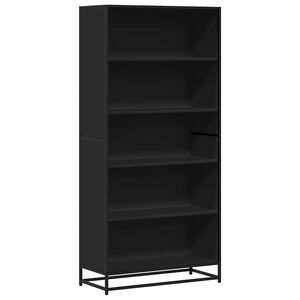 vidaXL bogreol 80,5x35x170,5 cm konstrueret tr&aelig; sort