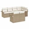 vidaXL Havesofa S&aelig;t 7 stk. Beige polyrattan