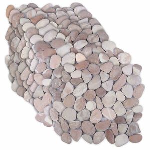 vidaXL Pebble Fliser Beige og lys rosa 30 x 30 cm Flod Pebble
