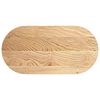 vidaXL bordplade 100x50x2 cm massivt egetr&aelig; oval