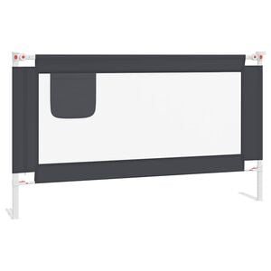 vidaXL sengehest 140x25 cm stof m&oslash;rkegr&aring;