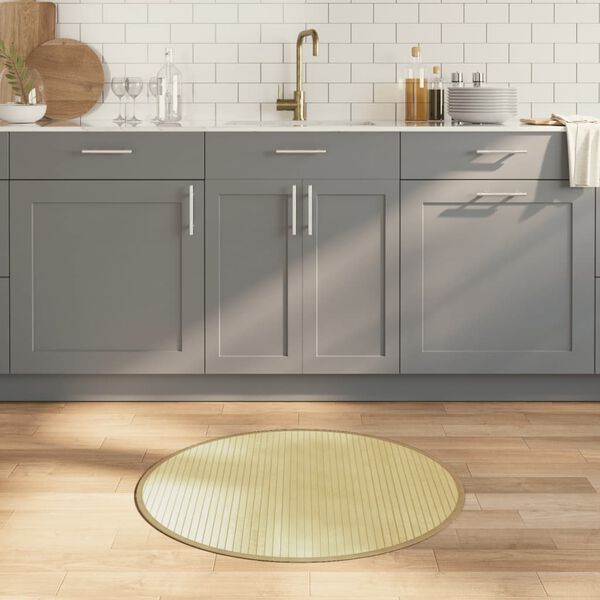 vidaXL gulvt&aelig;ppe 80 cm bambus lys naturfarvet