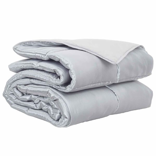 vidaXL Hel&aring;rs dyne S&oslash;lv 220 x 240 cm Satin og Mikrofiber