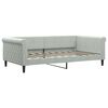 vidaXL daybed 100x190 cm velour lysegr&aring;