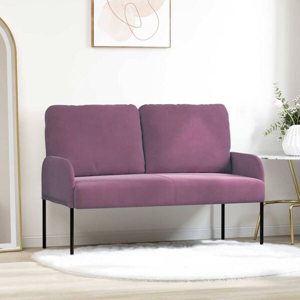 vidaXL Sofaer med pude 110cm Lilla Krydsfin&eacute;r