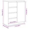 vidaXL sk&aelig;nk med skuffer 71x35x84 cm konstrueret tr&aelig; sonoma-eg