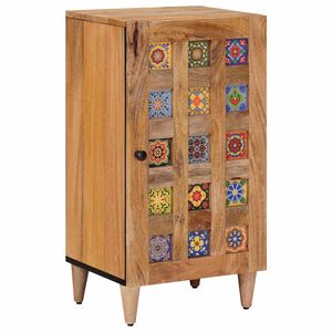vidaXL Sideboard med d&oslash;r Naturfarvet 40 x 33 x 75 cm Massivt mangotr&aelig;