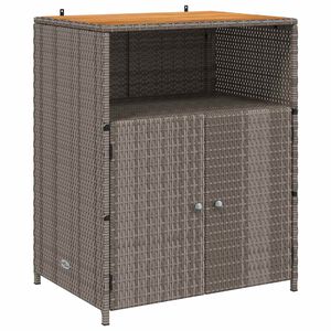 vidaXL Kabinet med hylde Gr&aring; 70 x 50 x 87 cm Polyester og Roly Rattan