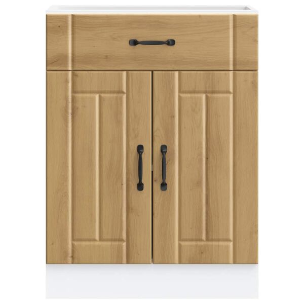 vidaXL k&oslash;kkenunderskab Lucca konstrueret tr&aelig; kunsteg