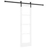 vidaXL Skyded&oslash;r ORKDAL Hvid 61 x 198,5 cm Massivt fyrretr&aelig; og glas