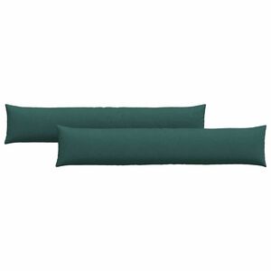 vidaXL Sofapuder 2 pcs M&oslash;rkegr&oslash;n 200 x 40 cm Stof
