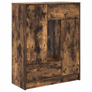 vidaXL sk&aelig;nk med skuffer og l&aring;ger 73x31x90 cm r&oslash;get egetr&aelig;