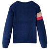 Sweater til børn str. 128 strikket marineblå
