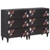 vidaXL Opbevaringsskabe 2 stk. 120 x 33 x 75 cm Massivt mangotr&aelig;