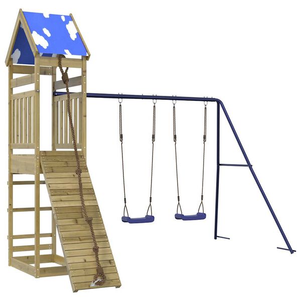 vidaXL udendørs legesæt imprægneret fyrretræ