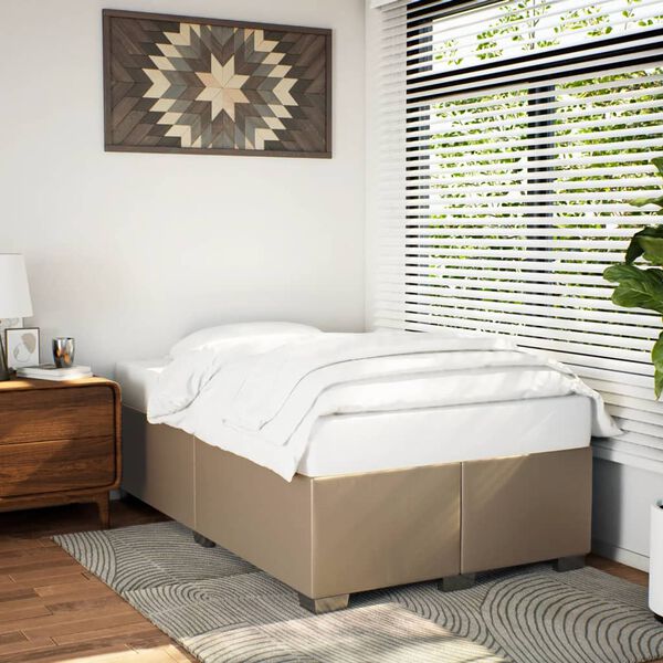 vidaXL sengeramme 120x200 cm kunstlæder cappuccinofarvet