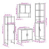 vidaXL møbelsæt til badeværelse 4 dele konstrueret træ røget sonoma-eg