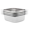 vidaXL gastronorm beholder 4 stk. GN 1/2 100 mm rustfrit st&aring;l