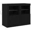 vidaXL LED Sideboard 2 stk. 41 x 37 x 67 cm Konstrueret tr&aelig; Sort eg