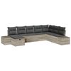 vidaXL Havesofa S&aelig;t 8 stk. Lysegr&aring; polyrattan