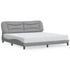 vidaXL sengeramme uden madras Hvar 200x200 cm stof lysegr&aring;