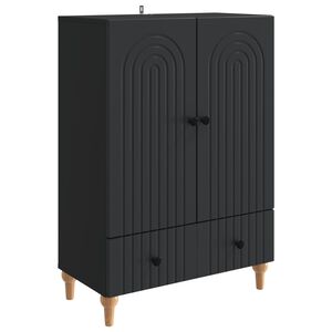 vidaXL Sideboard med skuffe Sort 66 x 34,5 x 95 cm Konstrueret tr&aelig;