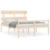 vidaXL seniorseng med sengegavl 160x200 cm massivt tr&aelig;