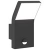 vidaXL udend&oslash;rs LED-v&aelig;glampe med sensor trykst&oslash;bt aluminium sort