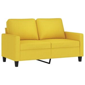 vidaXL 2-personers sofa 120 cm stof lysegul