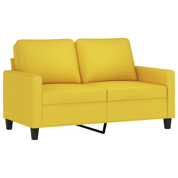 vidaXL 2-personers sofa 120 cm stof lysegul