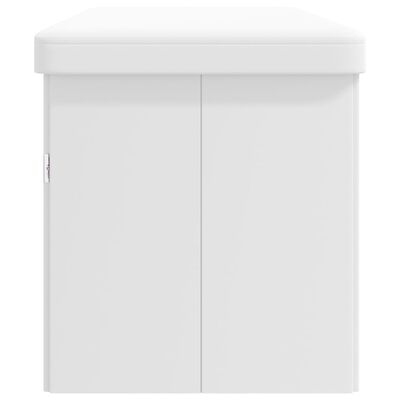 vidaXL opbevaringsbænk foldbar PVC hvid