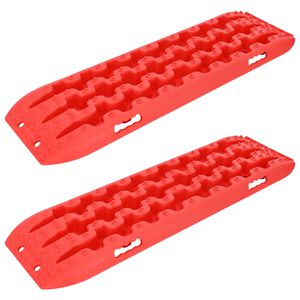 vidaXL Traction Board 2 stk. R&oslash;d 106 x 30,5 x 7 cm Forst&aelig;rket nylon
