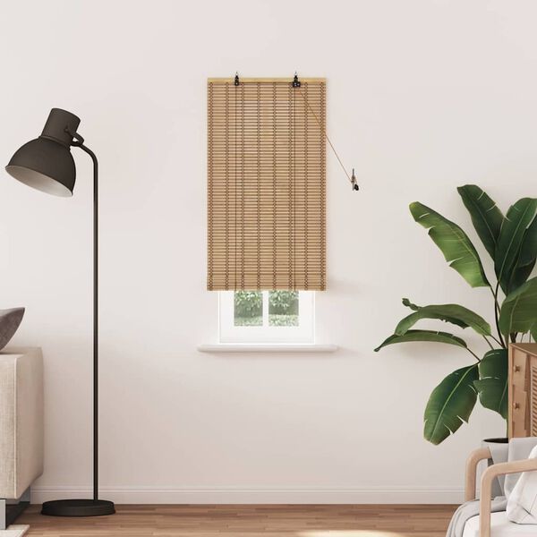 vidaXL Rullegardin med gardiner Natur 60 x 220 cm Bambus