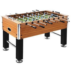 vidaXL bordfodboldbord 60 kg 140x74,5x87,5 kg st&aring;l brun og sort
