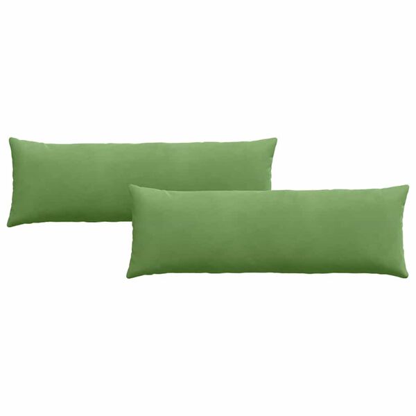 vidaXL Sofapuder 2 pcs Lysegr&oslash;n 120 x 40 cm Velourstof